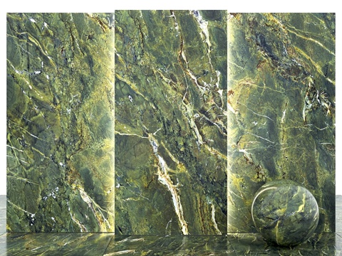  卡尔扎伊绿大理石3d模型 