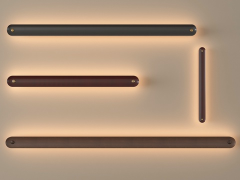 现代壁灯 长条壁灯su模型