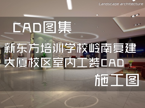 新东方培训学校岭南复建大厦校区室内工装CAD施工图cad施工图