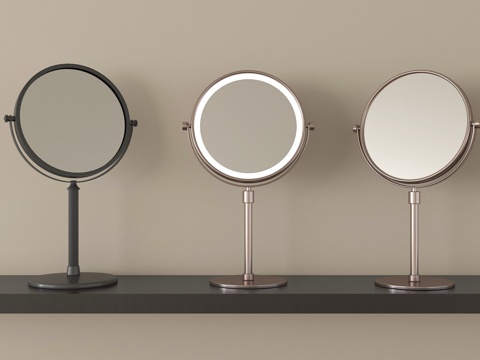 现代镜子 梳妆镜 装饰镜su模型