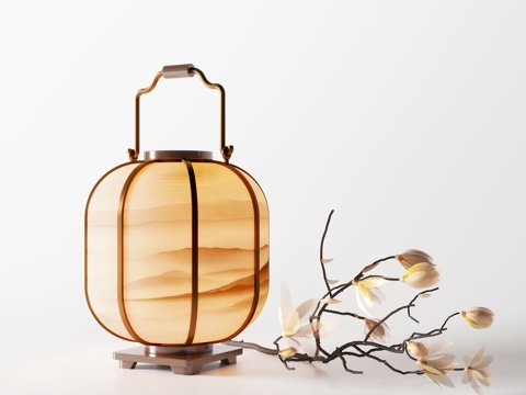 宋式台灯 台灯 灯具 装饰灯 艺术台灯su模型