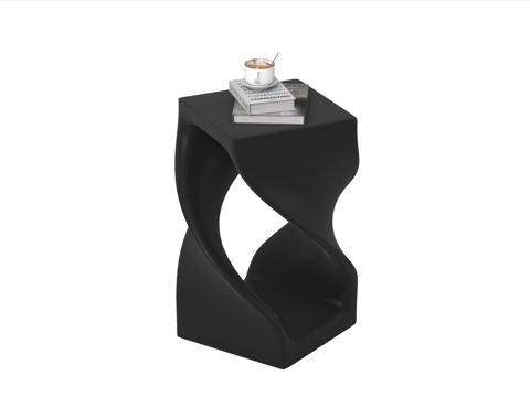 法式复古边几 异形边几 实木边几su模型