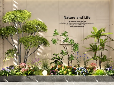  室内景观   植物堆 绿植 花草  景观绿植  庭院绿植3d模型 