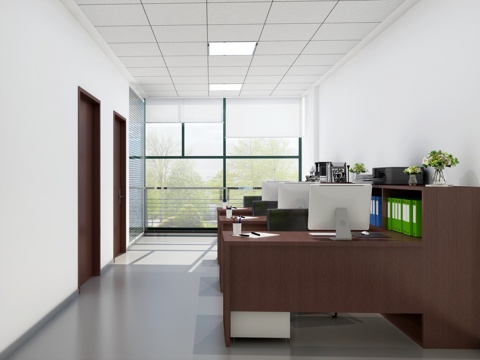  普通办公室3d模型 