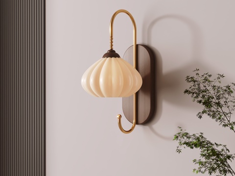 侘寂风壁灯su模型