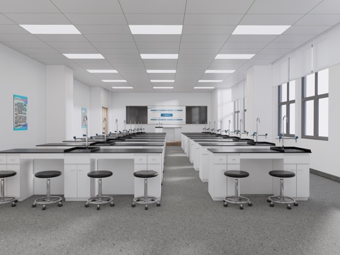 学校教室  实验教室su模型