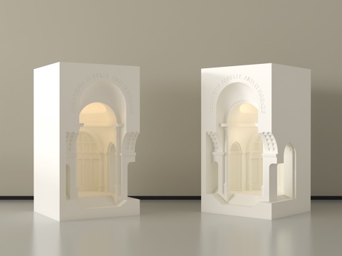 现代石膏灯 内嵌式石膏灯su模型