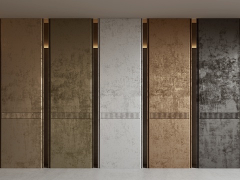  现代金属板3d模型 