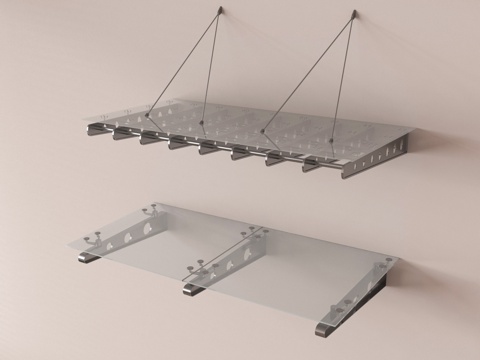 现代雨棚 玻璃雨棚 雨搭遮雨棚 户外雨棚su模型