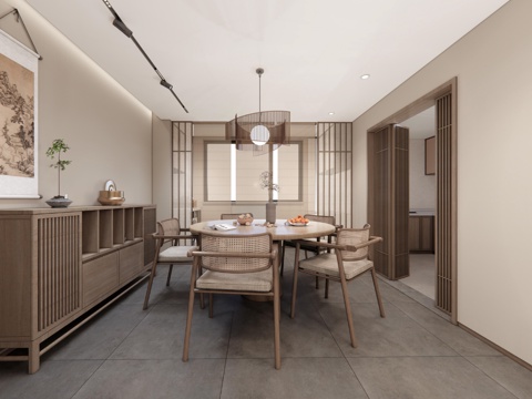 家居餐厅 椅子su模型