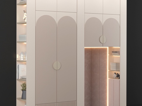  定制儿童家具 儿童衣柜3d模型 