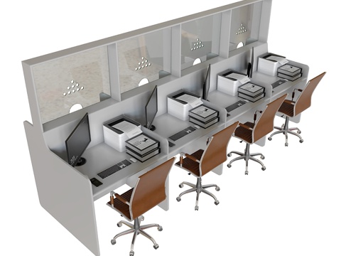  Bank Counter 023d模型 