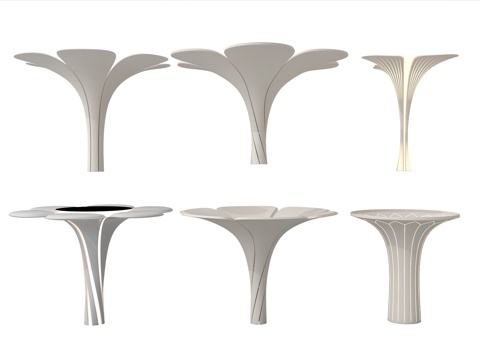 现代异形柱子 装饰柱 造型柱su模型