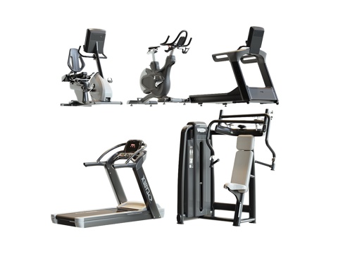  现代健身器材3d模型 