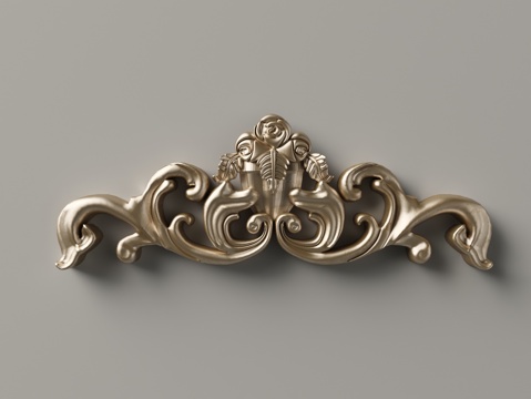  欧式雕花角花3d模型 