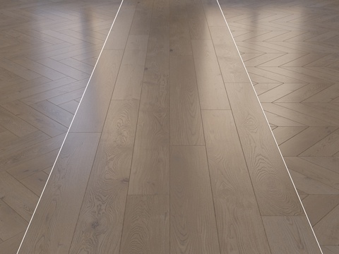  Kraft人字形、V形及直纹拼花地板3d模型 