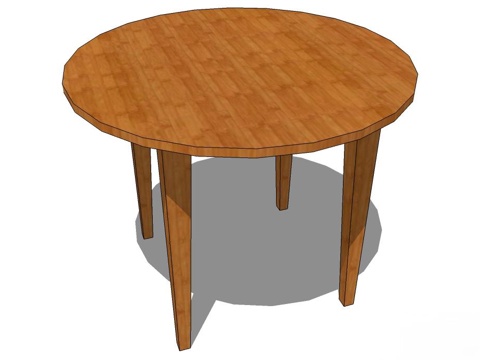 实木桌子 实木餐桌 家用桌子 桌子 新中式桌子su模型
