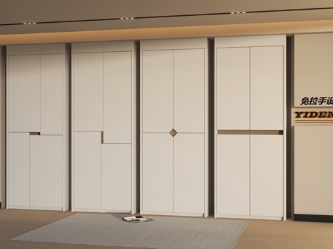  现代储物柜3d模型 