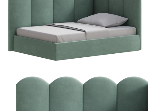  现代简约沙发床 沙发床 儿童床3d模型 