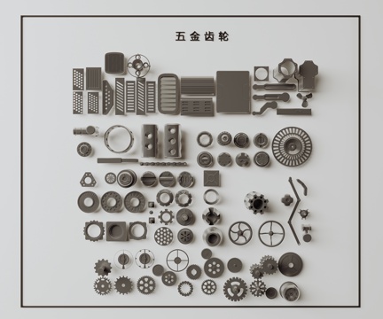 齿轮 机械零件 工业配件 金属五金su模型