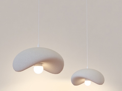  侘寂风吊灯 中古风吊灯 法式奶油风吊灯  餐厅吊灯 卧室吊灯3d模型 