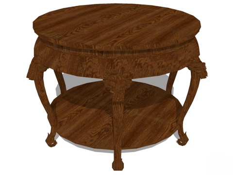 圆茶几 茶几 实木茶几 造型茶几su模型