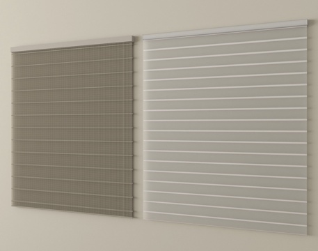 现代百叶帘 窗帘 卷帘su模型