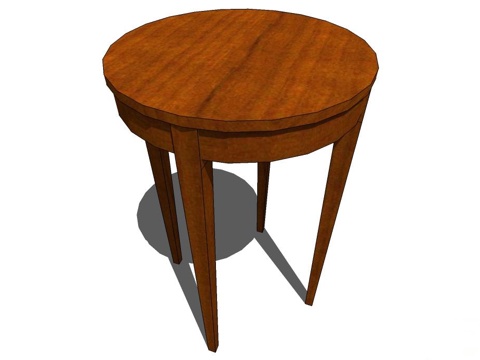 圆桌 圆餐桌 高脚桌su模型