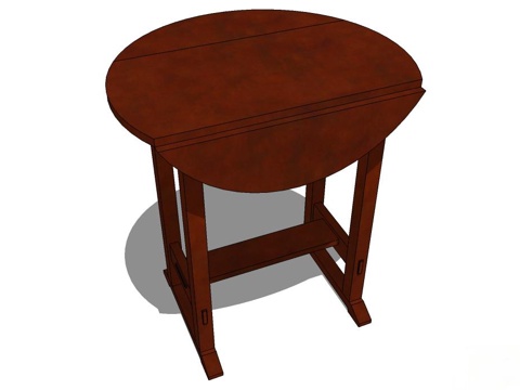 实木桌子 实木餐桌 家用桌子 桌子 新中式桌子 圆桌su模型