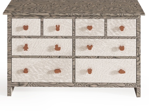 儿童边柜su模型