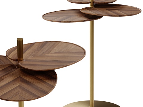 现代轻奢边几圆几角几组合su模型