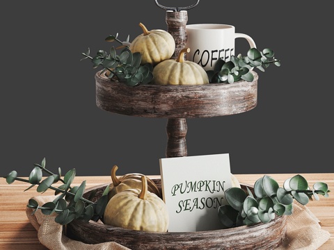  南瓜装饰套装3d模型 