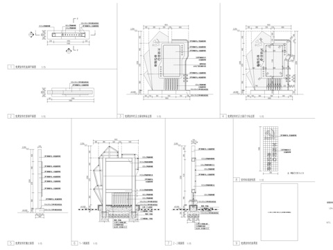 党建宣传栏详图cad施工图