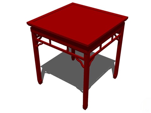 实木桌子 实木餐桌 家用桌子 桌子 新中式桌子 麻将桌su模型