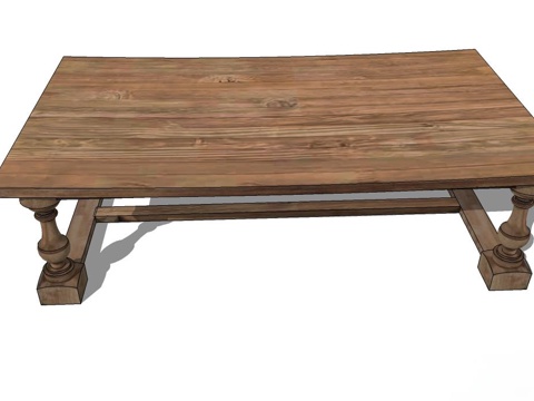 实木桌子 家用桌子 桌子 新中式桌子su模型