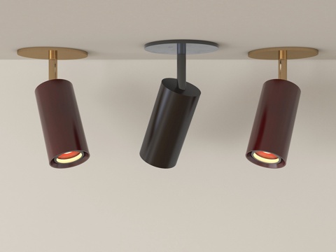 现代射灯 明装射灯su模型