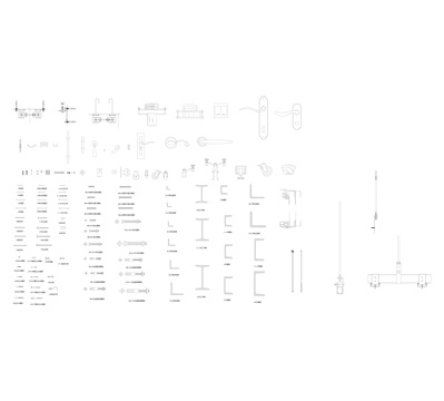 五金构建模块cad施工图