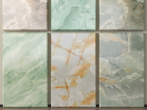 现代玉石 石材 大理石板 岩板 石材护墙板 背景墙su模型