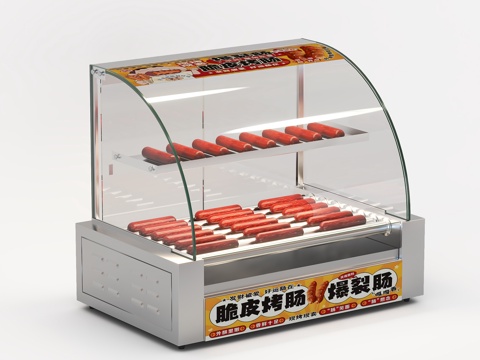 烤肠机便利店电器su模型