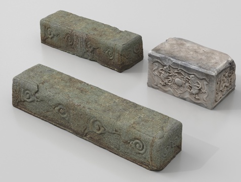  新中式景观石头 石块石板 景观条石 景石3d模型 