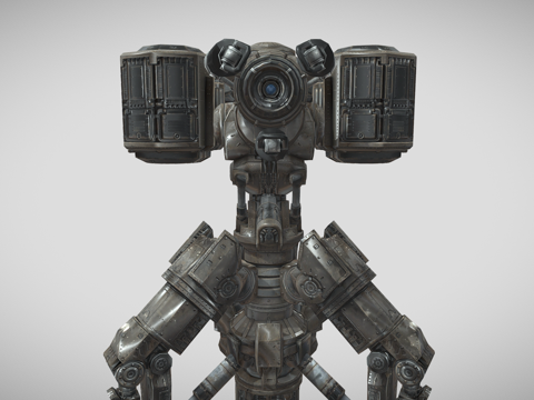 工业风机甲武器 作战机甲 末日机甲su模型