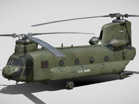 现代运输工具 运输直升机 鱼鹰直升机su模型