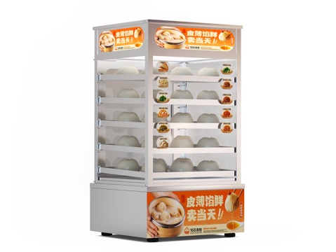 蒸包机 便利店电器 烤肠机 关东煮 保温柜su模型