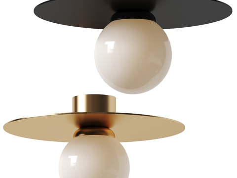  现代轻奢吸顶灯3d模型 