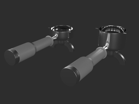  咖啡手柄 咖啡机工具 厨具器械3d模型 