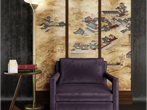  意式米洛·鲍曼休闲椅3d模型 