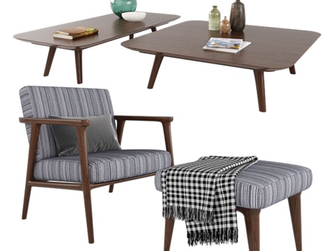  Moooi扶手椅与茶几系列3d模型 