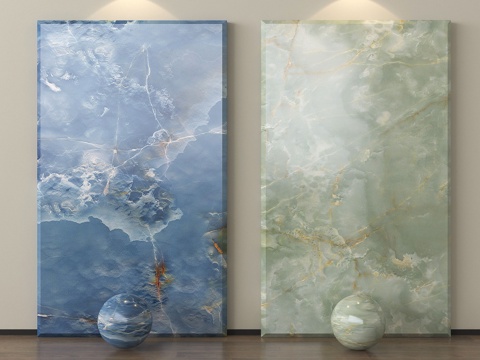 现代玉石 石材 大理石板 岩板 石材护墙板 背景墙su模型