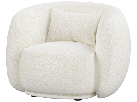  现代奶油风 Pacific 布艺沙发椅3d模型 