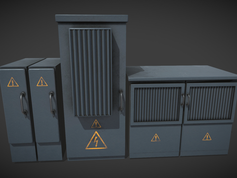 现代工业电箱 电柜 开关柜 机柜su模型